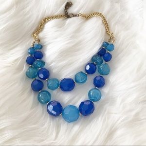 Fashion Jewelry Ocean Blue Statement Necklace